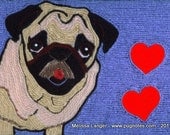 Yarn Painting Pug Print - The Love Pug