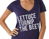 lettuce turnip the beet tshirt - fitted women's deep vneck  - runs small