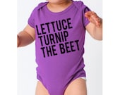 lettuce turnip the beet - organic cotton - bright purple bodysuit - eco-friendly