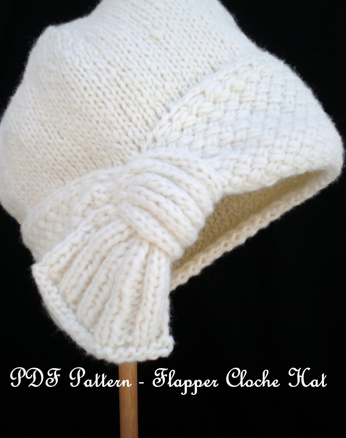 PDF Knitting Pattern - Flapper Cloche Hat