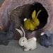 Wool Felt Eco Friendly Bunny by Julie Blanchette on Etsy