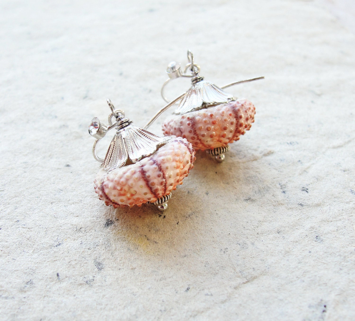 Sea Urchin Collection - Special Dainty Pink Earrings