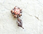 Sea Urchin Collection - Pink Flower Brooch
