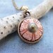 Sea Urchin Collection - Brass Pink Vintage style Necklace