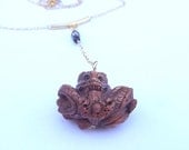 Ojime Dragon Good Luck Necklace - OOAK, unique, hand carved dragon