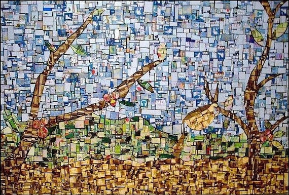 Custom Mosaics upcycled gift card art