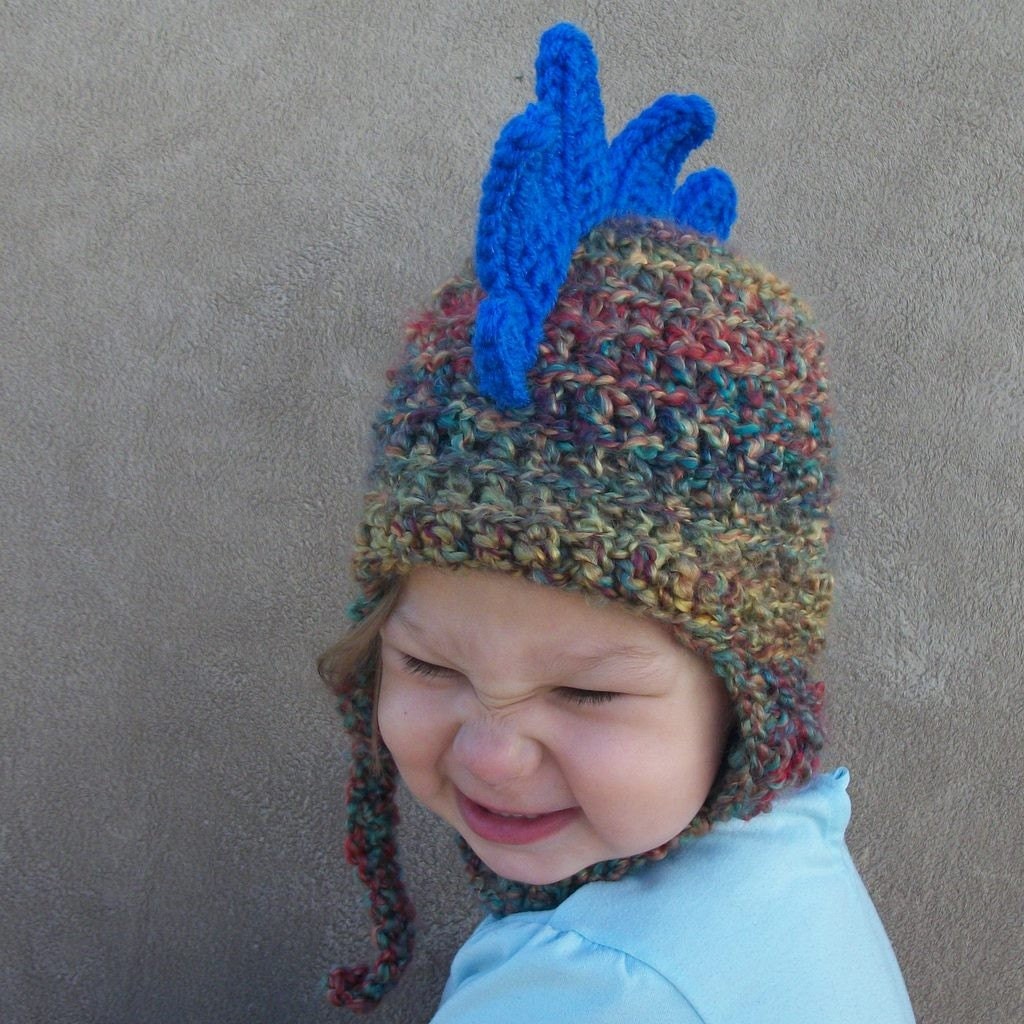Dragon Hat in Desert Sunset - Animal Hat, Dinosaur Hat, Hat for Baby