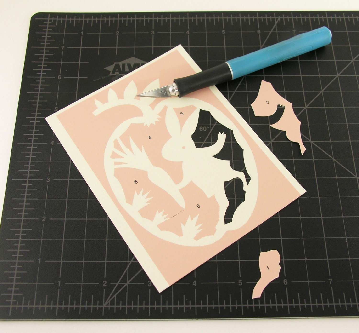 4 Original Papercut PRINTED PATTERNS. Ready to cut by yourself.