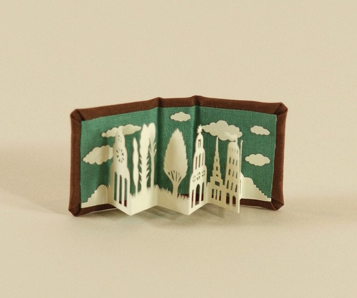 Miniature Book. Collector Quality. One of a Kind. With Papercut Elements.