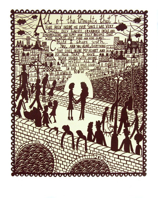 All Of The Thoughts Screenprint ( Woman/Woman)
