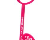 The Key To My Heart Knows It Will One Day Be Found, Pink Acrylic Key