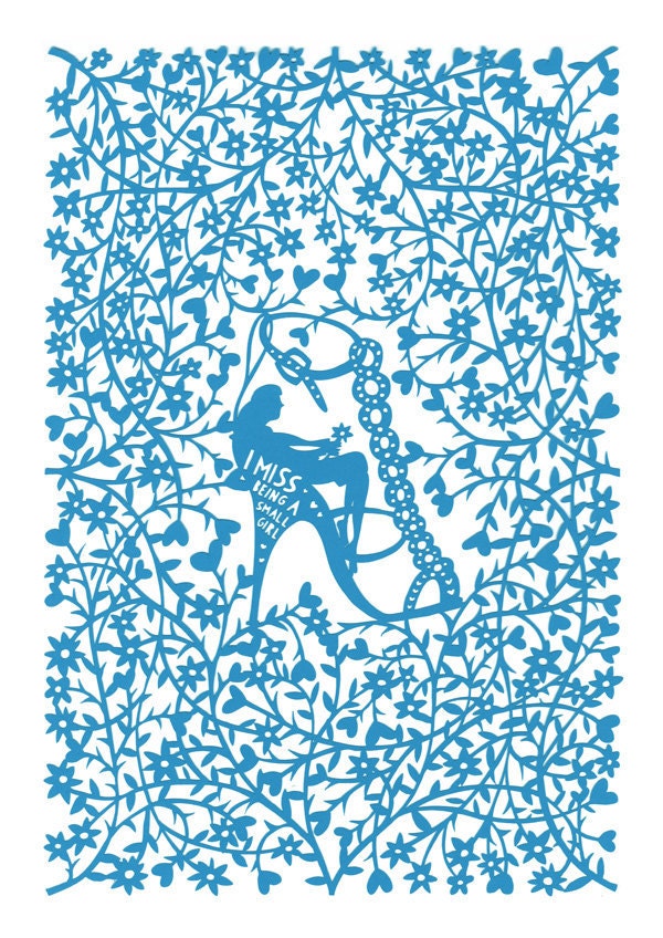 I Miss Being A Small Girl (Blue) Lasercut