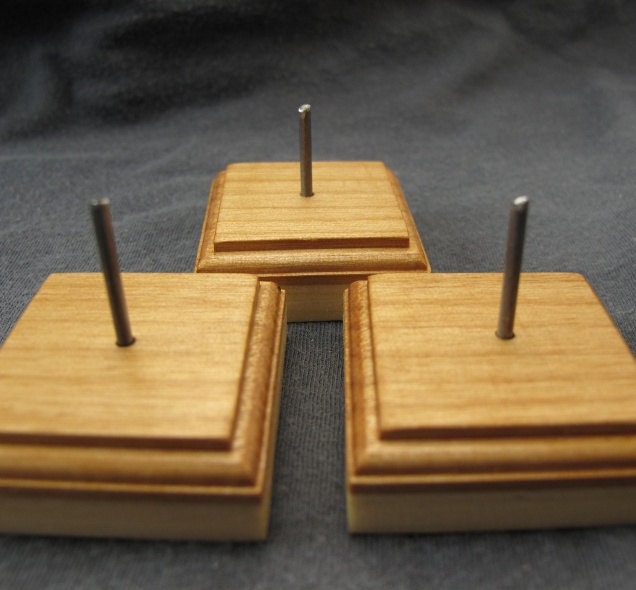 Handmade Wooden Bead Stand Set of 3 for Lampwork Beads by Jason Powers SRA Powers Art Studio