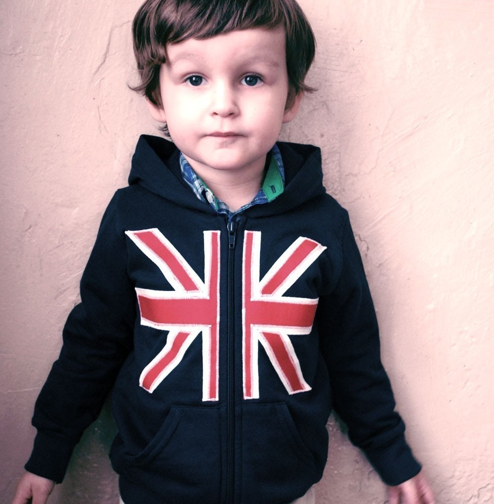 Children Clothing Union Jack Hoody Kids Infants England Flag Hoodie