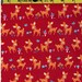 SALE - 1 YARD - Red Reindeer Deer - Cosmo Textiles Japanese Fabric - Heavy Canvas