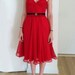 Silk Mila Hand Gathered Bustier Tea Length Dress