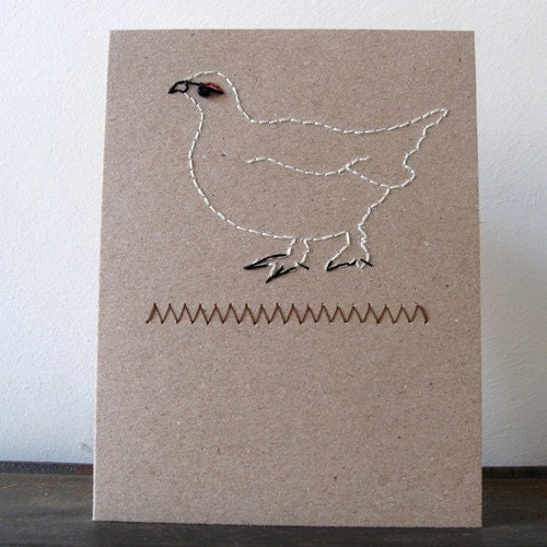 Bird Card- The  Winter Ptarmigan
