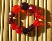 Stretch Ring Red and Dark Red Beads