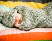 Urban Chic Newborn Cocoon and Hat Set PATTERN - PDF format