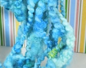 Handspun Art Yarn- Tropical Breeze - Signature Jazzturtle WildPlied Artisan Yarn