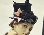 Victorian Top Hat In Velvet - The Beaux - As Seen in True West Magazine - and - Jean Campbell's Steampunk Jewelry