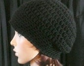 Slouchy Beanie in Jet Black