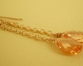 Champagne CZ Earrings - 14k Gold Filled
