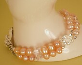 Pink Pearl Double-Row Bracelet