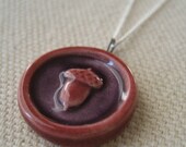 buried treasure necklace, plum ... porcelain jewelry by Sofia Masri