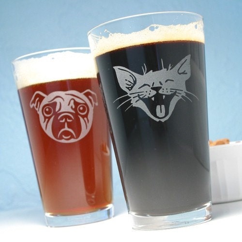 Laughing Cat Pint Glass - 1 lolcat beer glass