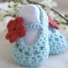 Baby Girl Shoes, Robins Egg Blue Mary Janes, Ballerina Baby Shoes, Baby Slippers 3 to 6 months