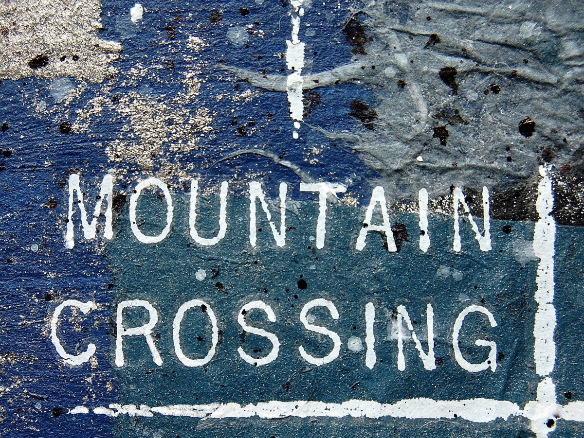 Mixed Media Art - Mountain Crossing