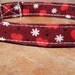 Puppy Love - Organic Cotton CAT Collar Breakaway Safety Red Hearts - All Antique Brass Hardware
