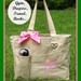 Super Feature Tote - Initial and Name Monogrammed Briefcase- Personalized Diaper Bag Large Size Solid Color Baby Shower Teacher Gift Idea