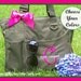 Teacher "Mrs. and Last Name" Super Feature Tote - Monogrammed Bookbag - Personalized Large Size Useful Practical Teacher Gift Idea