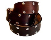 Studded Belt - Dark Brown (or specify your color)