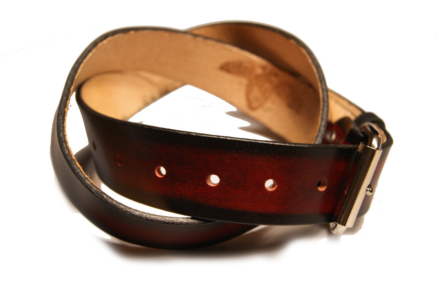 Handmade Leather Belt - Black and Solid Color