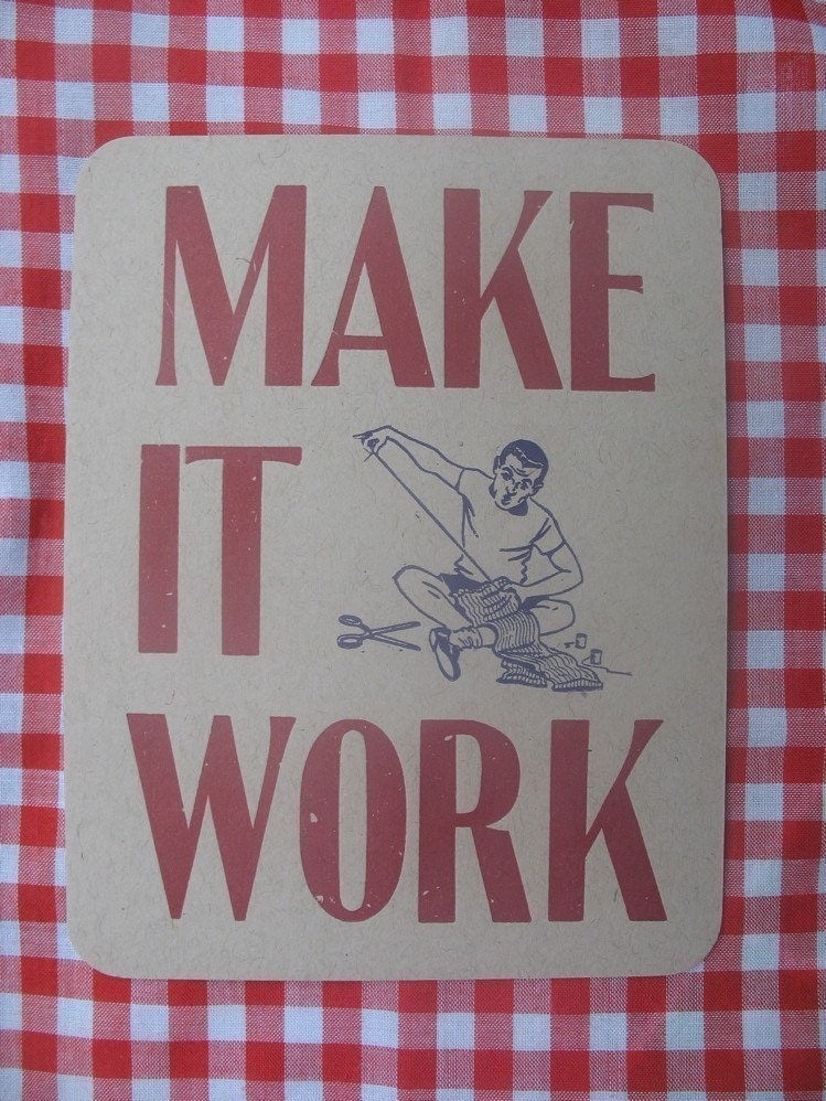 make it work letterpress postcard