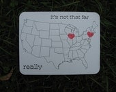 50 'it's not that far really' custom postcards