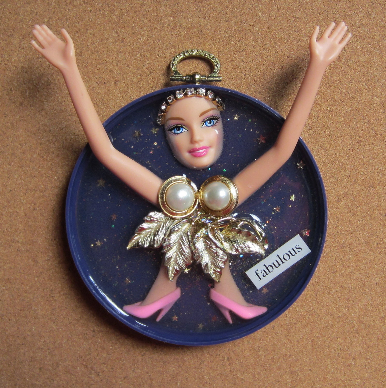 Upcycled Barbie Doll Wall Art - FABULOUS