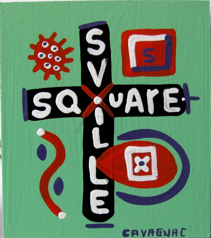 Squaresville / original painting / 3444