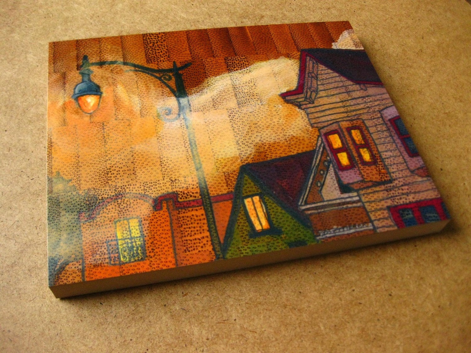Church St, 8x10 Print Mounted on Wood