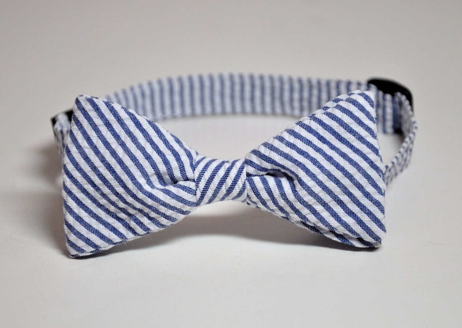 Bowtie for Little Boys Navy Seersucker Stripes LOTS of COLORS Available