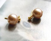 Quiet -- Swarovski Crystal Pearls Earrings - Gold Jewelry, Everyday Elegance, Timeless Classics, Pearl Earrings, Dangle Earrings, Earposts