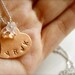 My Family Valentine -- Customised Jewelry - Keepsake, Mixed Metals, Heart Charm Necklace, Silver Jewelry, Handstamped Initials, Birthstones