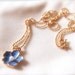 Hazel -- Something Blue Necklace - Gold Jewelry, Pearl Centred Flowers, Classic Chic, Dreamy Romantic, Floral Necklace, Baby Blue