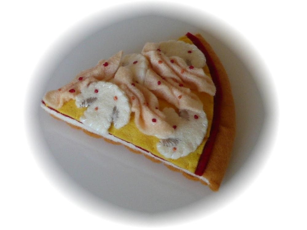 Pretend Play Kitchen - Felt Food Patterns - Chicken and Mushroom Pizza