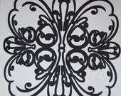 12x12  die cut lace paper - Crazy Lines - black