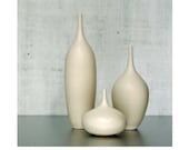 Medium White Matte Bottle Trio by Sara Paloma