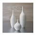 Set of 3 Modern White Small Ceramic Bottle Vases by Sara Paloma